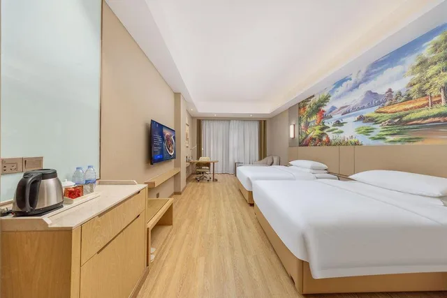 غرفة ديلوكس بسريرين منفصلين، Vienna International Hotel (Chongqing Yubei District Airport) 2/3