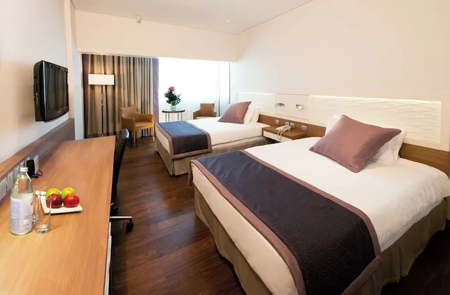 غرفة قياسية بسريرين مزدوجين بإطلالة على المدينة، Crowne Plaza Limassol 1/1