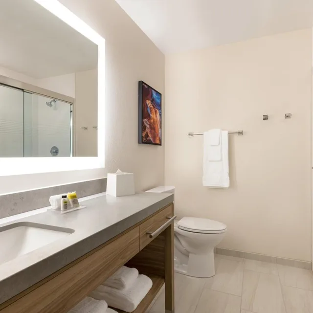 جناح بسرير كوين بغرفة نوم واحدة بحوض استحمام لذوي الإعاقة، Candlewood Suites Fort Payne 1/4