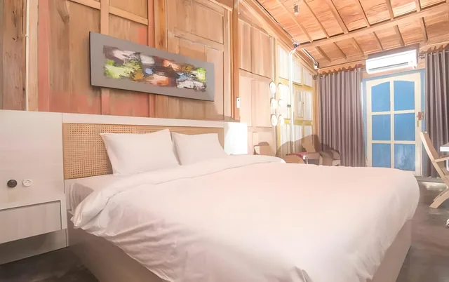 غرفة ديلوكس بسرير مزدوج أو سريرين منفصلين، Kampung Lawasan Heritage Cottage 1/2
