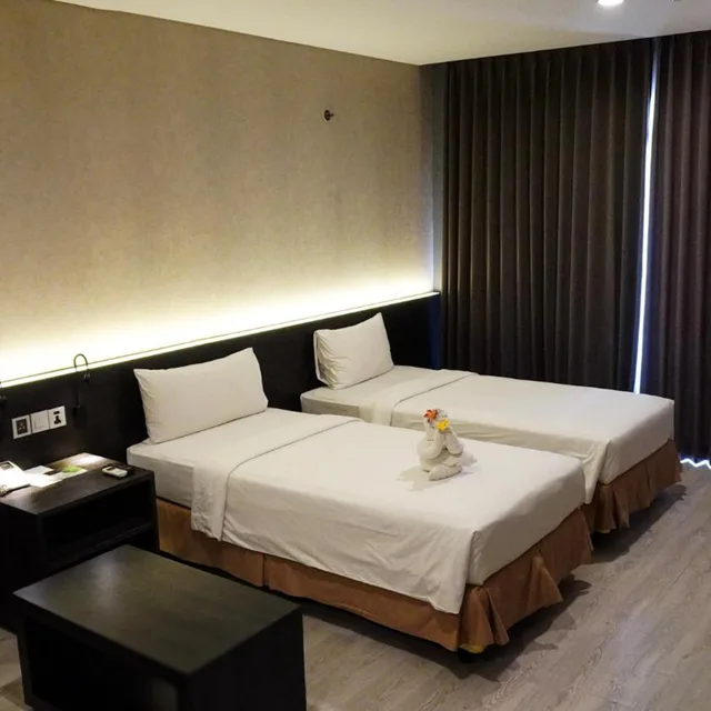 غرفة ديلوكس بسرير مزدوج أو سريرين منفصلين، Grand Kuta Hotel Residence 4/10