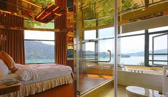 غرفة بسرير مزدوج في طابق مرتفع، Shuian Lakeside Hotel 2/2