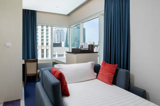 جناح ديلوكس بسرير كينج بإطلالة على المدينة، Centara Watergate Pavilion Hotel Bangkok 4/7