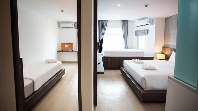 غرفة فاخرة ثلاثية بسرير مزدوج وسرير فردي، B2 Hat Yai Premier Hotel 7/8