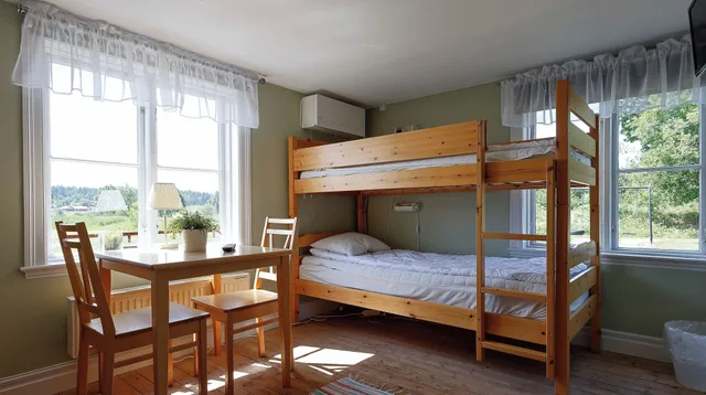 غرفة رباعية بأسرّة بطابقين بحمام مشترك، Skeppsdockans Camping & Vandrarhem 2/6