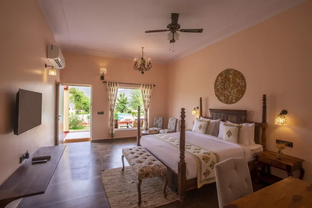 كوخ بسرير مزدوج بإطلالة على المسبح، Ratan Villas Sariska 4/10