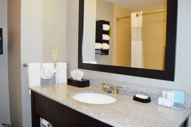 غرفة بسرير كينج مع أريكة بمطبخ صغير لذوي الإعاقة، Hampton Inn Foley 10/10