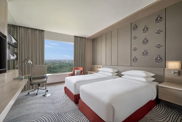 غرفة كلوب بسرير كينج بإطلالة على المدينة، Sheraton New Delhi 7/10