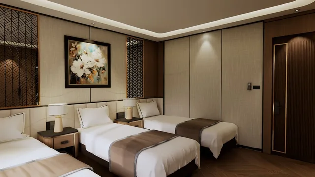 غرفة ديلوكس ثلاثية بثلاثة أسرّة بإطلالة على البحر بشرفة، Azura Cruise 8/10