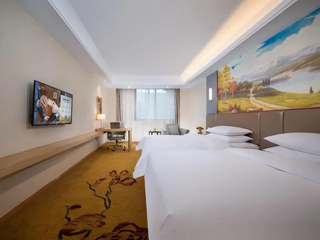غرفة ديلوكس بسريرين منفصلين، Vienna International Hotel (Nanjing Zhushan Road Metro Station) 1/3