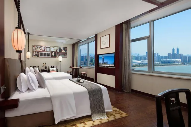 غرفة بسريرين مزدوجين بإطلالة على النهر، Hangzhou Tianyuan Tower Hotel 2/2