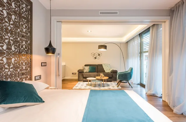 شقة تنفيذية بسرير كوين بغرفة نوم واحدة مع أريكة، Gran View Apartments Madrid 4/5