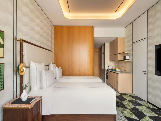 شقة استوديو بسريرين منفصلين، Swissotel Corniche Park Towers Doha 1/4