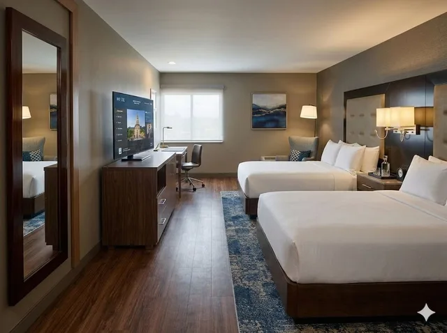 غرفة بسريرين كوين لذوي الإعاقة، Rock Springs Green River Hotel 1/3