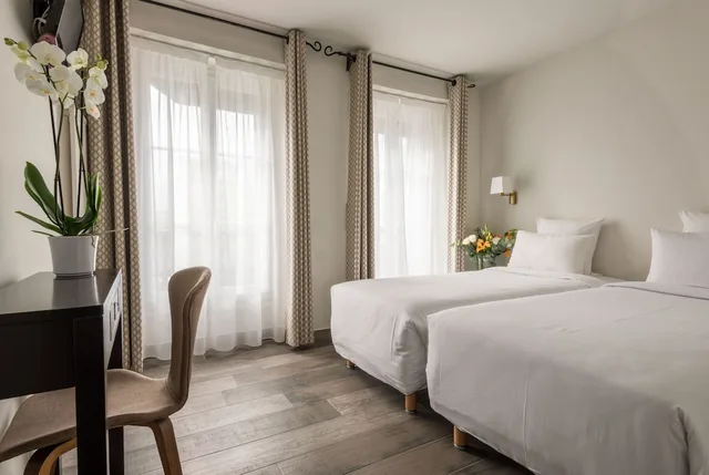 غرفة بسريرين منفصلين، Hotel Beauvoir 2/4