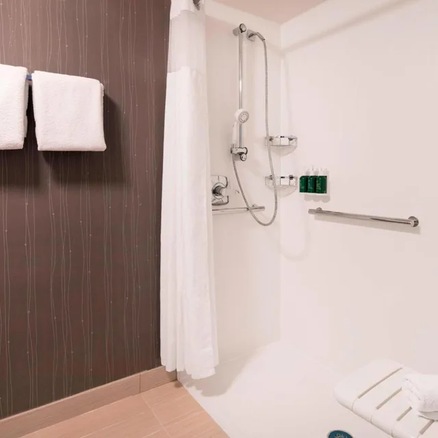 غرفة بسرير كينج بحوض استحمام لذوي الإعاقة، Courtyard By Marriott Denver Airport 9/10