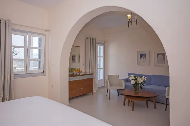 غرفة سوبيريور بسرير كوين بإطلالة على البحر مع أريكة، Mykonos Adonis Hotel 3/9