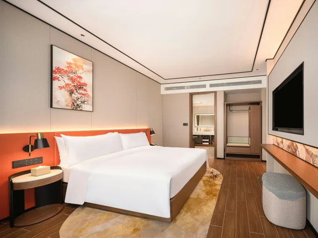 جناح ديلوكس بسرير كينج بإطلالة على النهر، Hilton Garden Inn Huangshan Huizhou 2/4