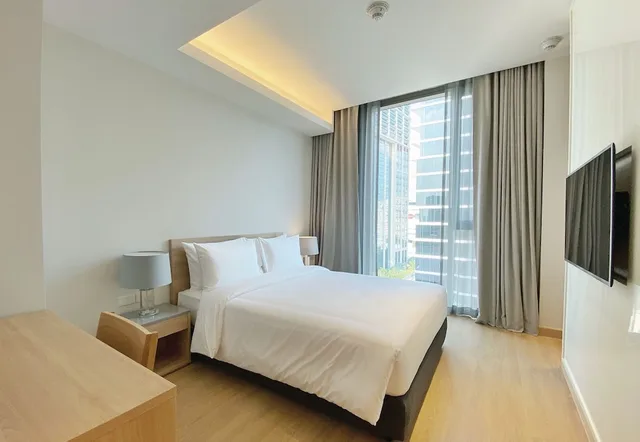 شقة ديلوكس بسرير كينج وسرير كوين بغرفتي نوم، Oakwood Suites Bangkok 3/10