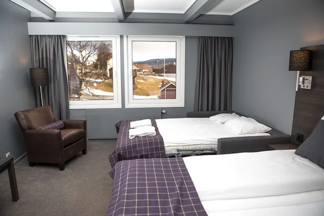 غرفة قياسية بسريرين منفصلين بإطلالة على الجبل، Geilo Hotel 2/5