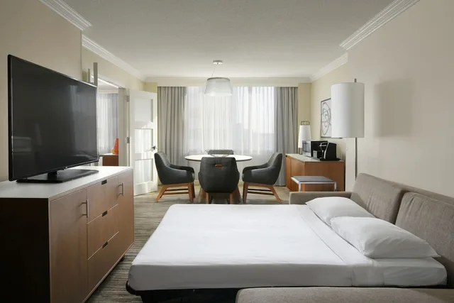 جناح بسرير كينج بغرفة نوم واحدة مع أريكة، Houston Marriott Medical Center/Museum District 2/3