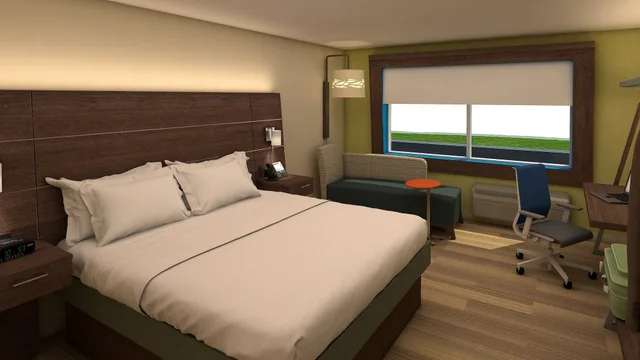 Standard, King Bed, Holiday Inn Express Flint-Campus Area 1/4