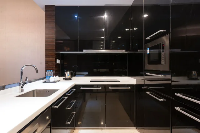 غرفة تنفيذية بسريرين كوين، Yicheng Apartment Poly World Center 4/4