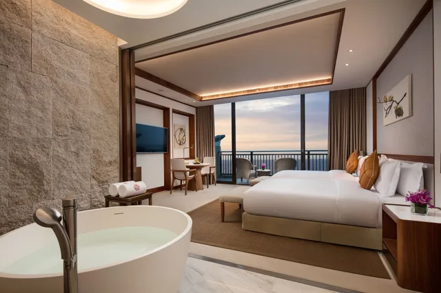 غرفة بسريرين مزدوجين بإطلالة على البحر، Angsana Zhuhai Phoenix Bay 4/4