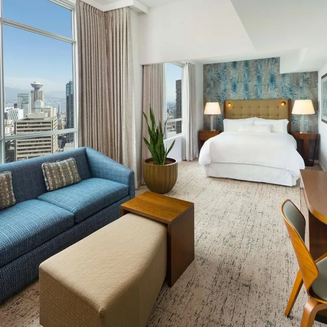 جناح استوديو بسرير كينج وسرير كوين بإطلالة على المدينة، Hilton Vancouver Downtown 1/3