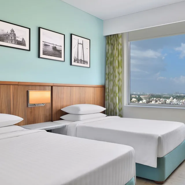 غرفة ديلوكس بسريرين منفصلين بإطلالة على المدينة للمدخنين، Fairfield by Marriott Kolkata 1/10