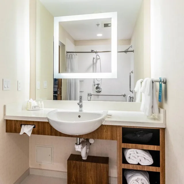 جناح بسرير كينج مع سرير سحّاب إضافي مع أريكة لذوي الإعاقة، SPRINGHILL SUITES DALLAS PLANO/FRISCO 2/5