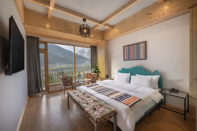 استوديو كومفورت بسرير كينج بإطلالة على الجبل بشرفة، Echor Himalayan Heights Luxe Manali 2/10