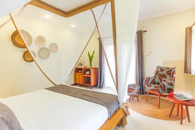 غرفة بسرير مزدوج بإطلالة على المسبح، Kupaga Villas Boutique Hotel 1/10