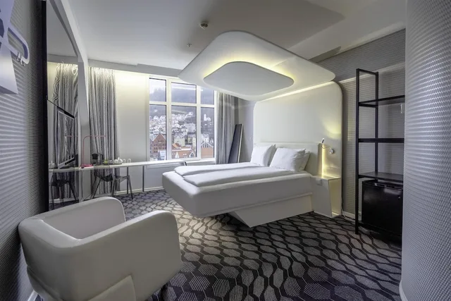 غرفة سوبيريور بسرير كوين بإطلالة على المدينة، Magic Hotel Kløverhuset 5/10