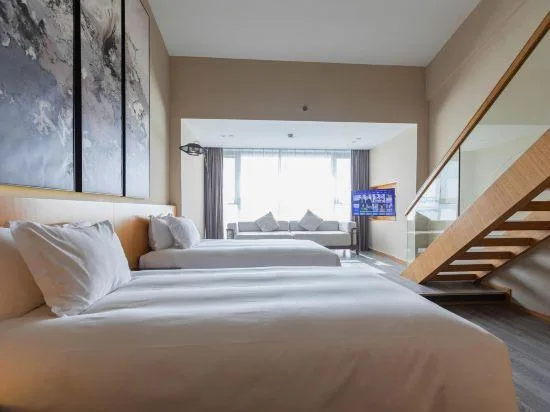 دوبلكس بسرير كوين وسرير فردي بإطلالة، SSAW Boutique Hotel Hangzhou Xixi Nanlu 1/1