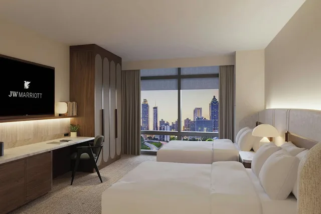جناح رئاسي بسريرين مزدوجين بغرفتي نوم، W Atlanta Downtown 2/2