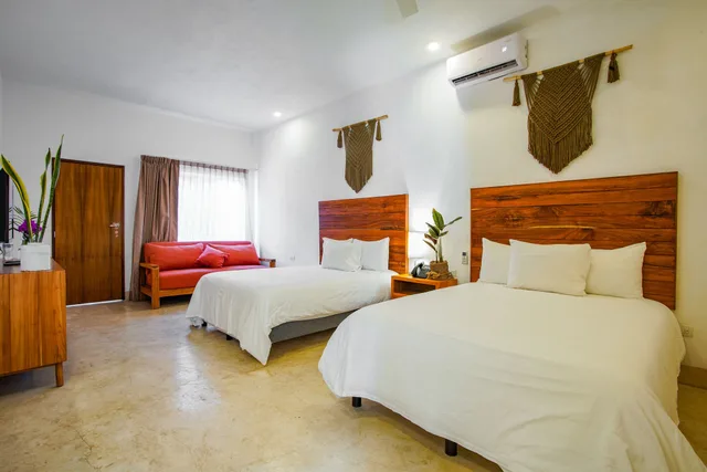 جناح استوديو عائلي بسرير مزدوج وسرير بطابقين بإطلالة على المسبح، Collection O Kaab Downtown Tulum 4/10