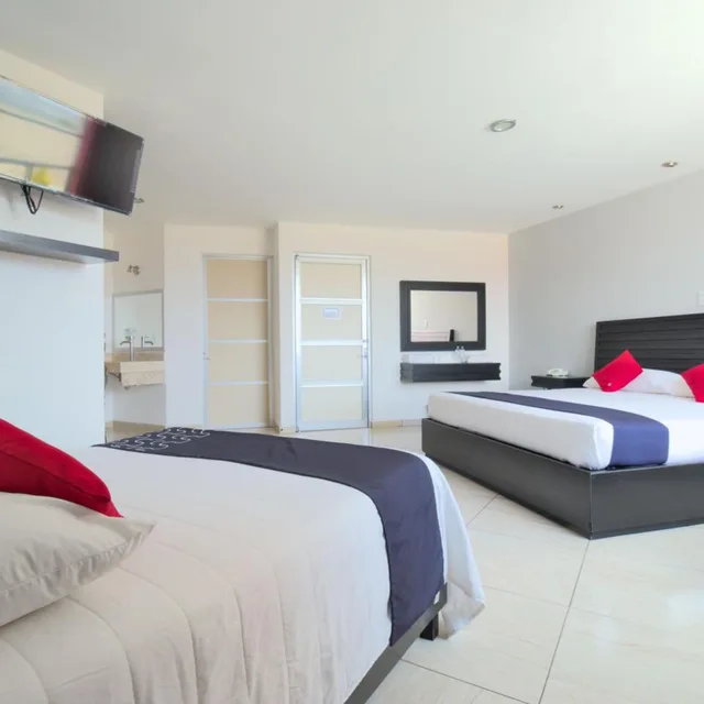 غرفة قياسية بسريرين، Capital O Hotel Euro Confort Pachuca 2/7