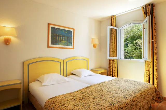شقة بسريرين منفصلين بغرفتي نوم مع أريكة، Residence Club Les Mazets de Camargue 3/8