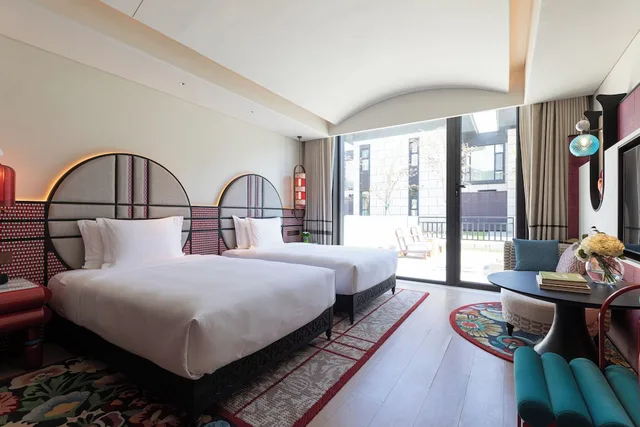 غرفة قياسية بسريرين مزدوجين، Hotel Indigo Sayram Lake by IHG 4/10