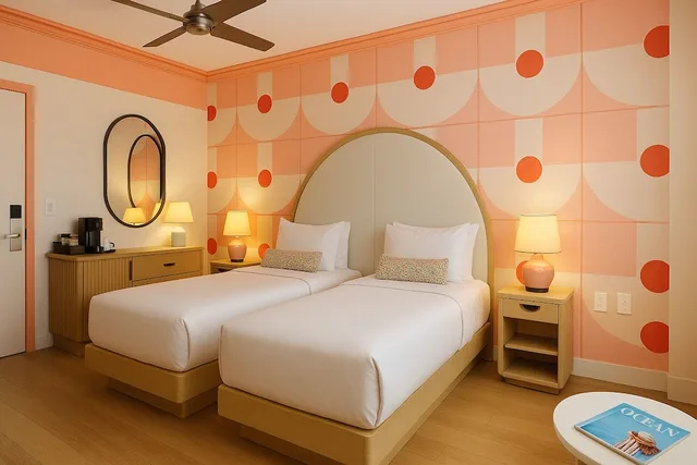 غرفة بسريرين منفصلين، Waldorf Towers South Beach 4/7