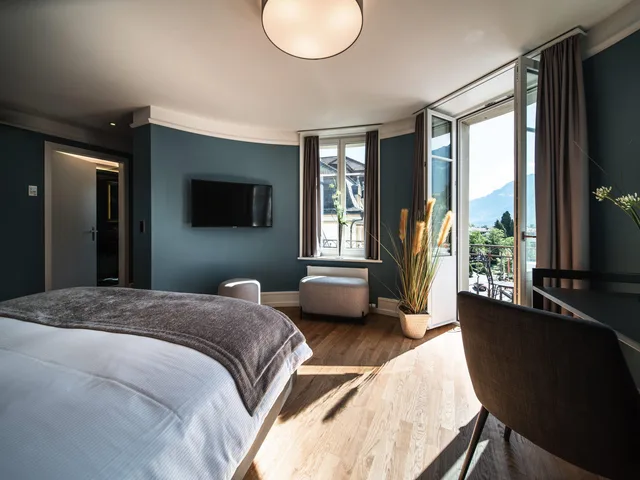 غرفة بسرير مزدوج بشرفة، Hotel Royal St Georges Interlaken MGallery 1/9