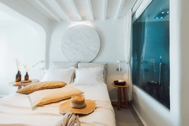 غرفة ديلوكس بشرفة بجاكوزي، Mykonos Ammos Hotel 4/5