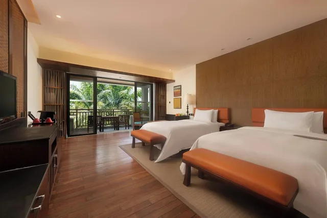 غرفة ديلوكس بسريرين مزدوجين بإطلالة على الحديقة، Le Meridien Shimei Bay Beach Resort & Spa 3/10
