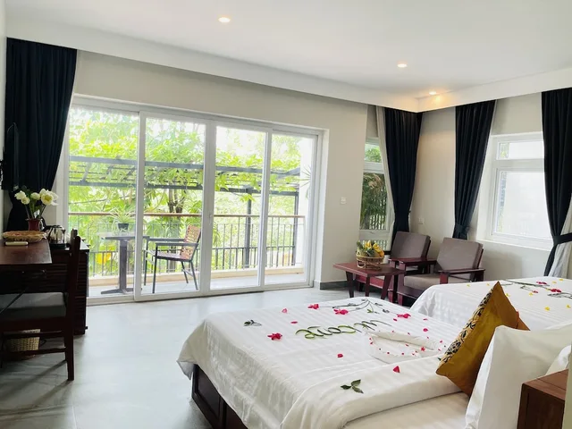 غرفة ديلوكس عائلية بسرير كوين بشرفة، Indra Angkor Residence 10/10