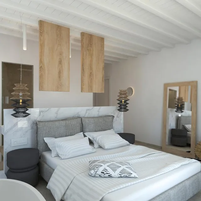 جناح جونيور بإطلالة على البحر بحوض استحمام، Apiro Mykonos 2/10