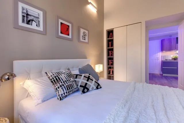 شقة بسريرين كوين بغرفتي نوم مع أريكة، Mamo Florence - Bargello Apartment 2/10