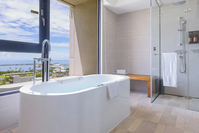 غرفة بريميير بسرير كينج بإطلالة على البحر، Lakeshore Hotel Hualien 10/10