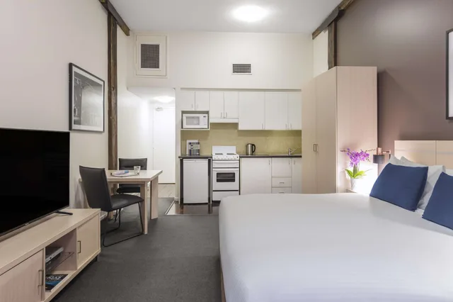 استوديو بسريرين منفصلين، Oaks Sydney Goldsbrough Suites 4/10