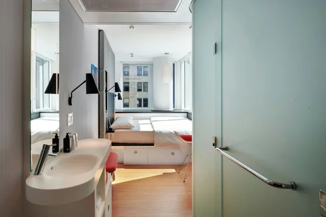 غرفة بريميوم بسرير كينج بإطلالة، citizenM Chicago Downtown hotel 4/5